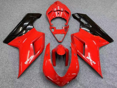 Cheap 2007-2014 Ducati 848 Motorcycle Fairings - Red Glossy Black