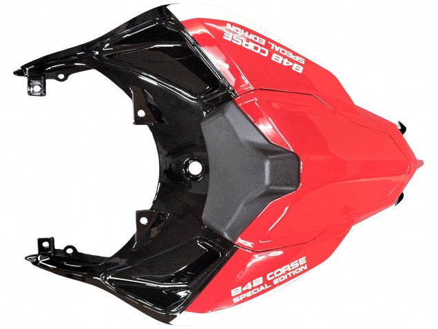 2007-2014 Ducati 848/1098/1198 Motorcycle Fairings - White Red Glossy Black