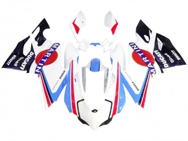 Cheap 2011-2014 Ducati 1199 Motorcycle Fairings - White Red Blue Glossy Black Martini