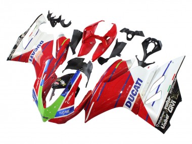 Cheap 2011-2014 Ducati Panigale 899/1199 Motorcycle Fairings - White Red Green Blue Glossy Black Flex-Box