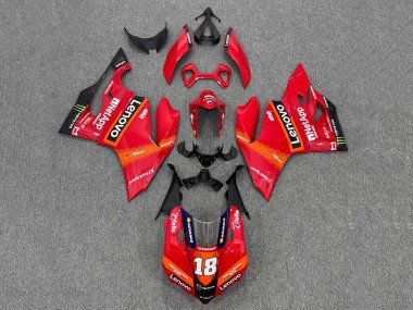 Cheap 2011-2014 Ducati Panigale 899/1199 Motorcycle Fairings - Red Orange Black Monster Lenovo 18