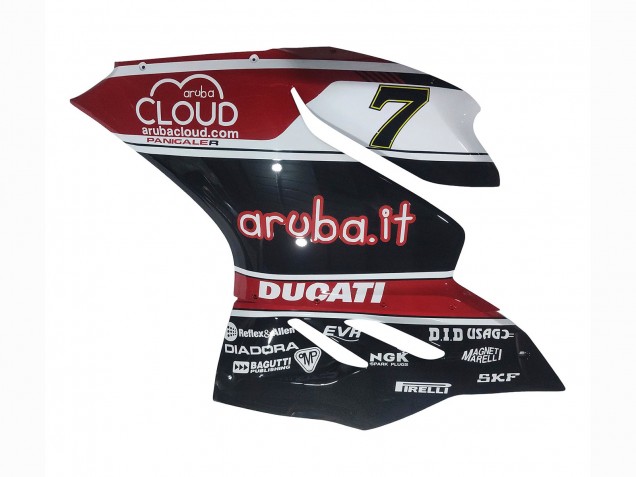 2011-2014 Ducati Panigale 899/1199 Motorcycle Fairings - White Red Glossy Black Aruba.it 7