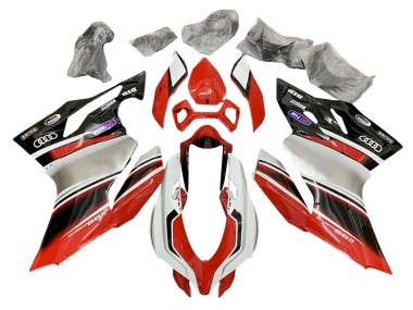 Cheap 2011-2014 Ducati 1199 Motorcycle Fairings - Silver Red Glossy Black