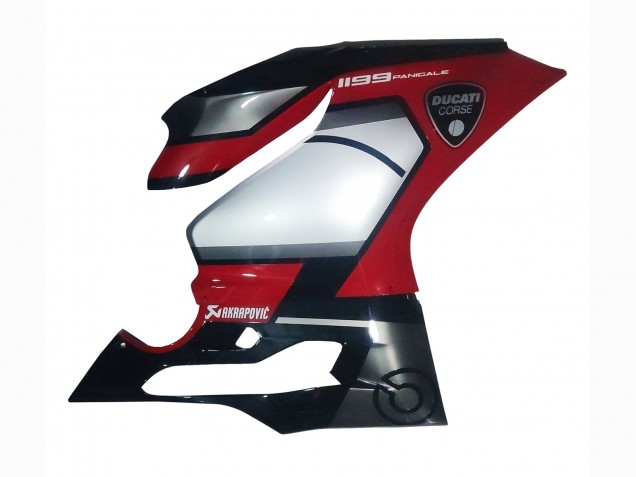 2011-2014 Ducati 1199 Motorcycle Fairings - Red Silver Black