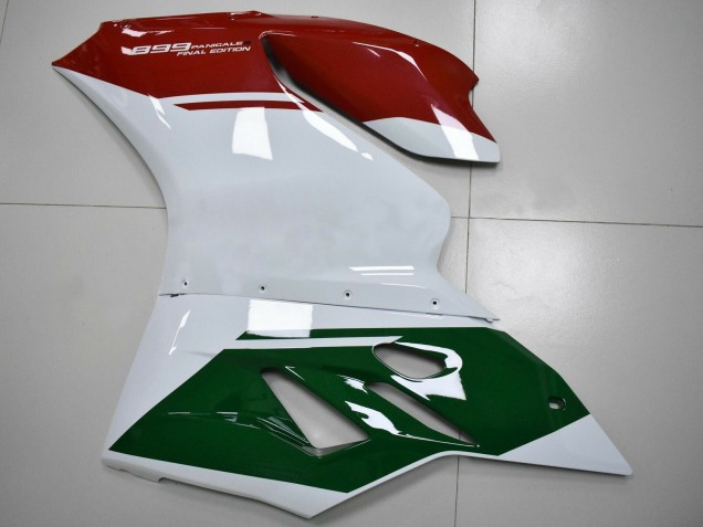 2011-2014 Ducati Panigale 899 Motorcycle Fairings - White Red Dark Green