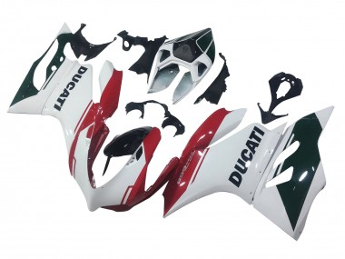 Cheap 2011-2014 Ducati Panigale 899 Motorcycle Fairings - White Red Glossy Black