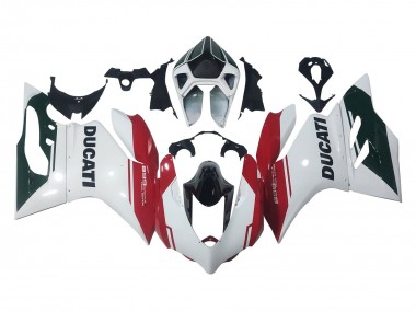 Cheap 2011-2014 Ducati Panigale 899 Motorcycle Fairings - White Red Glossy Black