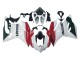 2011-2014 Ducati Panigale 899 Motorcycle Fairings - White Red Glossy Black