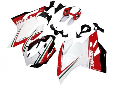 Cheap 2011-2014 Ducati 1199 Motorcycle Fairings - White Red Green Glossy Black