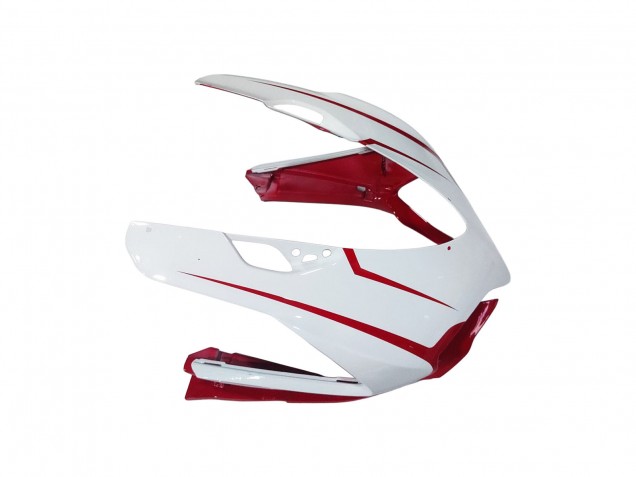 2011-2014 Ducati 1199 Motorcycle Fairings - White Red Glossy Black