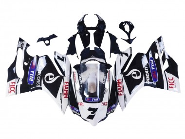 Cheap 2011-2014 Ducati Panigale 899/1199 Motorcycle Fairings - White Black Blue Fiamm Ficc 7