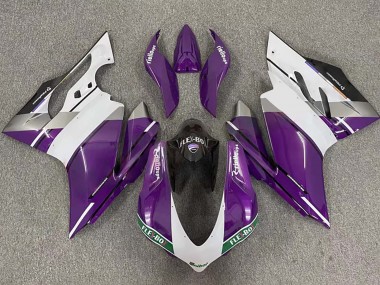 Cheap 2015-2020 Ducati 959/1299 Motorcycle Fairings - Purple White Glossy Black Flex-Box