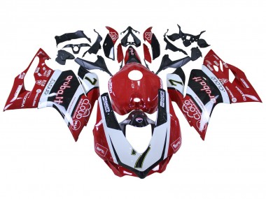 Cheap 2015-2020 Ducati 959/1299 Motorcycle Fairings - White Red Black Aruba 7