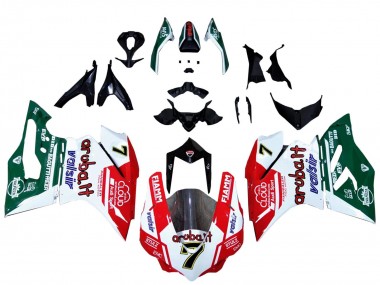 Cheap 2015-2020 Ducati 959/1299 Motorcycle Fairings - White Red Green Valsir Fiamm 7