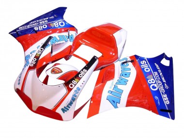 Cheap 1993-2005 Ducati 748/916/996/998 Motorcycle Fairings - White Red Blue Air Waves