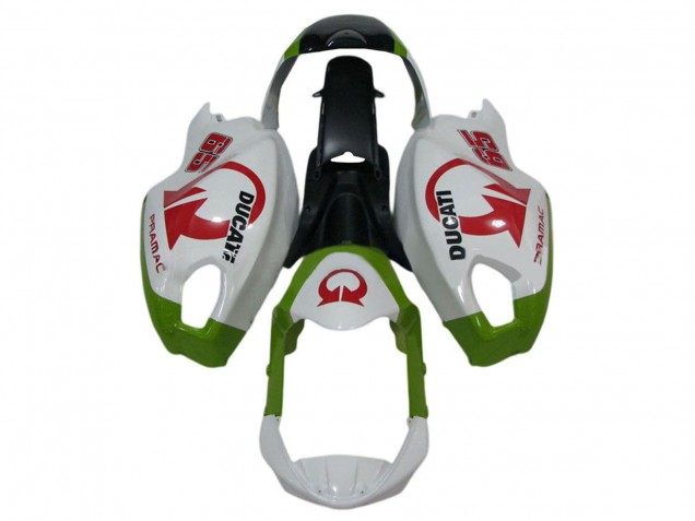 2008-2012 Ducati Monster 696 796 1100 1100S Motorcycle Fairings - White Green Red Pramac