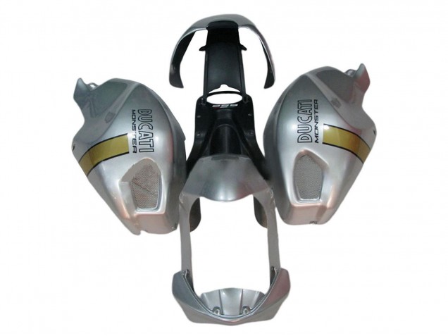2008-2012 Ducati Monster 696 796 1100 1100S Motorcycle Fairings - Silver Gold