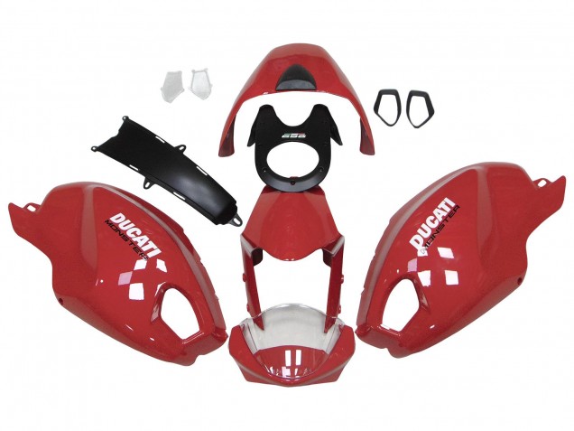 2008-2012 Ducati Monster 696 796 1100 1100S Motorcycle Fairings - Red White