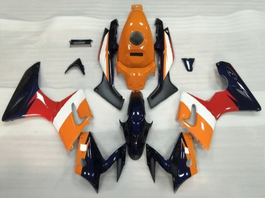 Cheap 2002-2006 Honda CBR125R Motorcycle Fairings - Orange White Red Glossy Black
