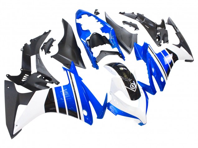 2013-2015 Honda CBR500R Motorcycle Fairings - Blue White Matte Black