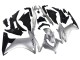 2013-2015 Honda CBR500R Motorcycle Fairing - Silver Glossy Black