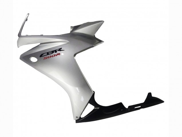 2013-2015 Honda CBR500R Motorcycle Fairing - Silver Glossy Black
