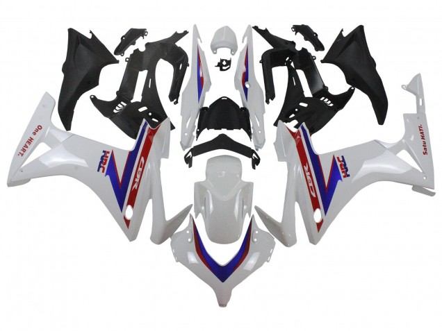 2013-2015 Honda CBR500R Motorcycle Fairings - White Red Blue HRC