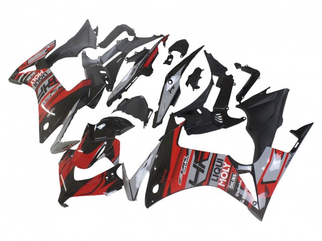 2013-2015 Honda CBR500R Motorcycle Fairings - Red Silver Glossy Black