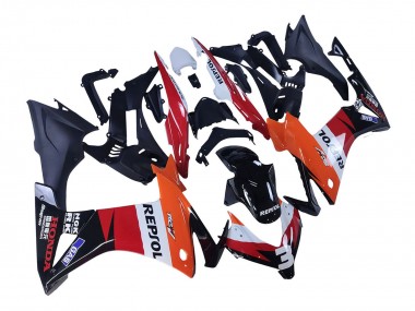 Cheap 2013-2015 Honda CBR500R Motorcycle Fairings - Orange White Red Glossy Black Repsol 3