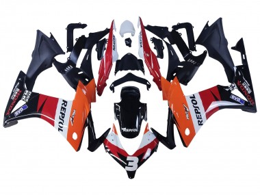 Cheap 2013-2015 Honda CBR500R Motorcycle Fairings - Orange White Red Glossy Black Repsol 3