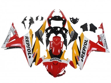Cheap 2016-2018 Honda CBR500R Motorcycle Fairings - Yellow White Red Repsol HRC