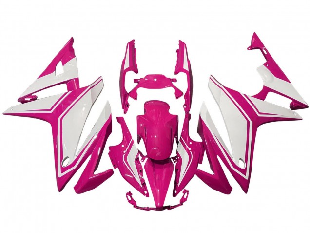 2016-2018 Honda CBR500R Motorcycle Fairings - Pink White