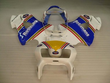 Cheap 1998-2001 Honda VFR 800 Motorcycle Fairings - White Blue Gold Rothmans