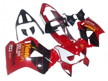 Cheap 1998-2001 Honda VFR 800 Motorcycle Fairings - Red White Glossy Black Vimto
