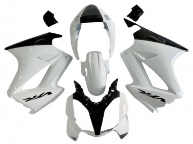 Cheap 2002-2013 Honda VFR 800 Motorcycle Fairings - Pearl White Glossy Black Decal