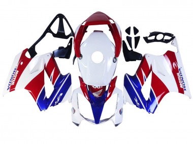 Cheap 2002-2013 Honda VFR 800 Motorcycle Fairings - White Red Blue Motul