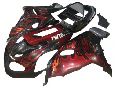 Cheap 1998-2003 Suzuki TL1000R Motorcycle Fairings - Glossy Black Red Flame