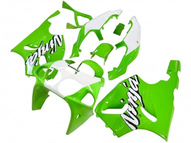 Cheap 1996-2003 Kawasaki ZX7R Motorcycle Fairings - White Green