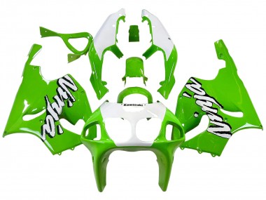 Cheap 1996-2003 Kawasaki ZX7R Motorcycle Fairings - White Green