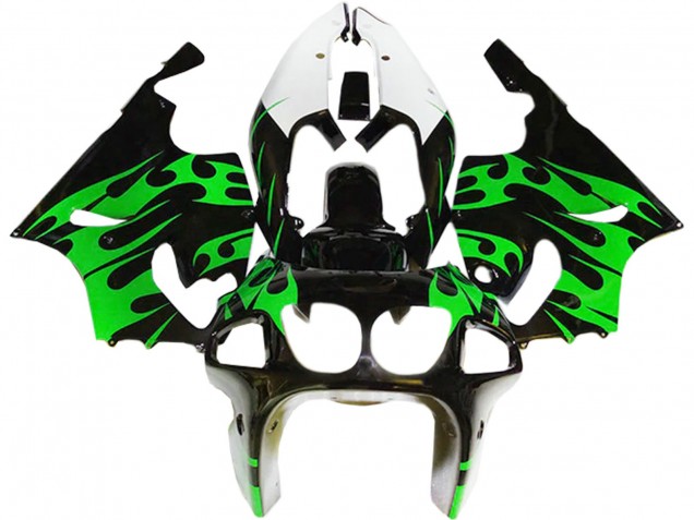 1996-2003 Kawasaki ZX7R Motorcycle Fairings - Green Glossy Black White