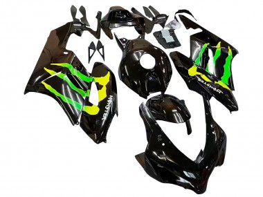 Cheap 2004-2005 Honda CBR1000RR Motorcycle Fairings - Glossy Black Yellow Green Monster