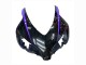 2004-2005 Honda CBR1000RR Motorcycle Fairings - Glossy Black Purple Stripe