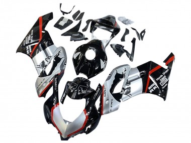 Cheap 2004-2005 Honda CBR1000RR Motorcycle Fairings - Silver Glossy Black Red Stripe