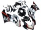 2004-2005 Honda CBR1000RR Motorcycle Fairings - Silver Glossy Black Red Stripe