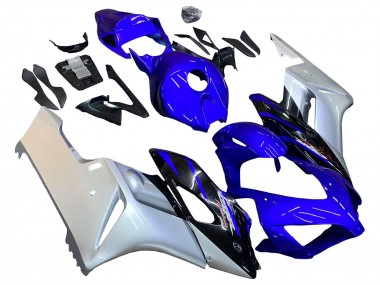Cheap 2004-2005 Honda CBR1000RR Motorcycle Fairings - Silver Blue Glossy Black