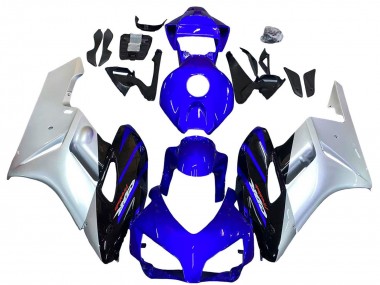 Cheap 2004-2005 Honda CBR1000RR Motorcycle Fairings - Silver Blue Glossy Black