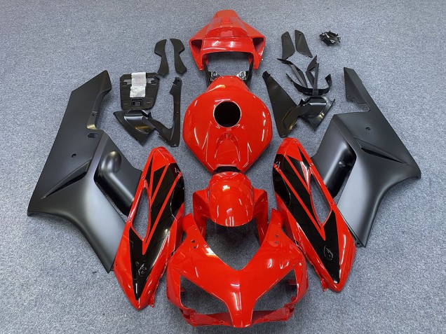 2004-2005 Honda CBR1000RR Motorcycle Fairings - Grey Red Glossy Black Stripe