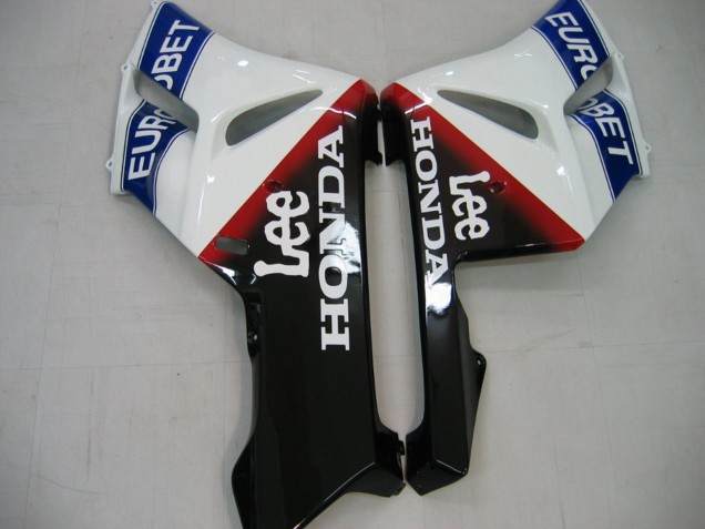 2004-2005 Honda CBR1000RR Motorcycle Fairings - White Blue Red Glossy Black Star EuroBet Lee