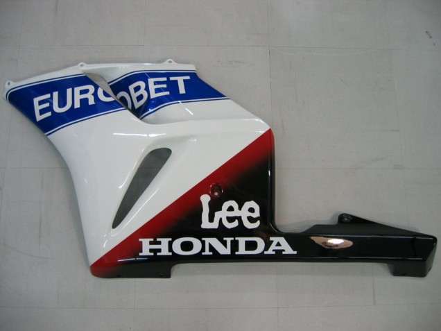2004-2005 Honda CBR1000RR Motorcycle Fairings - White Blue Red Glossy Black Star EuroBet Lee