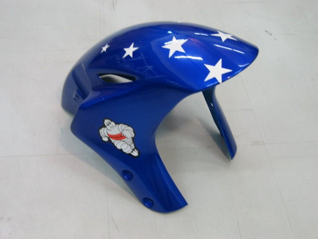 2004-2005 Honda CBR1000RR Motorcycle Fairings - White Blue Red Glossy Black Star EuroBet Lee